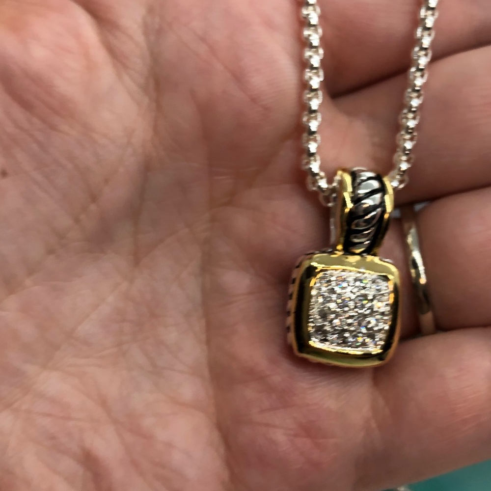 🌟 Silver Gold Necklace - Picture 5 of 6